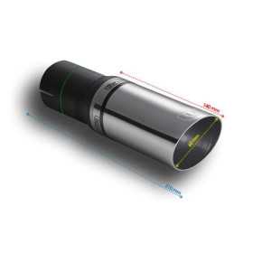 Embout déchappement Ulter Sport Rond Ø60mm Coudé Longueur 140mm Fix...