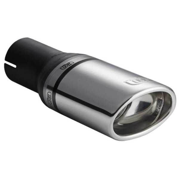 Embout déchappement Ulter Sport  Ovale 95x65mm coudé  Longueur 200mm  Fixation 50mm  Inox