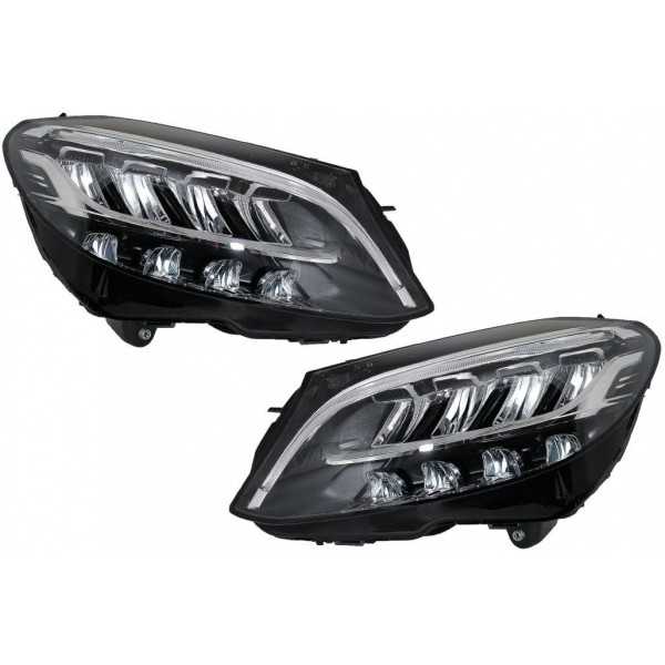 Phare Full LED pour Mercedes W205 S205 2014-2018 Conversion pour HalogÃ¨ne LHD