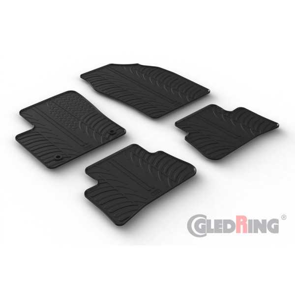 Set tapis de caoutchouc sur mesure pour Toyota CHR HEV 2023 T profil 4pièces + clips de montage