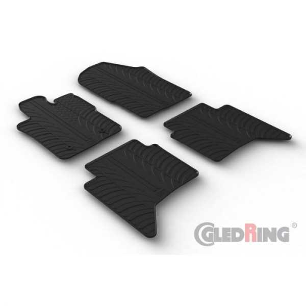 Set tapis de caoutchouc sur mesure pour Ford Raptor II essence 2022 T profil 4pièces + clips de montage