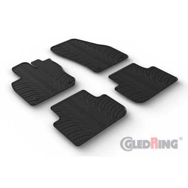 Set tapis de caoutchouc sur mesure pour Volkswagen Tiguan III CT1 2024 T profil 4pièces + clips de montage