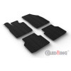 Tapis en caoutchouc pour Volkswagen ID.4 2020 profil en T 4 pièces  clips de fixation