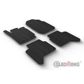 Tapis en caoutchouc pour Ford Ranger Double Cab 52013 automatique profil en T 4 pièces  clips de montage