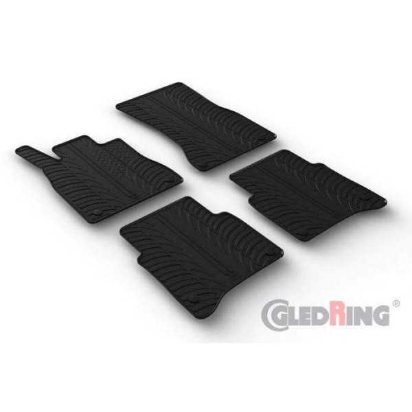 Tapis en caoutchouc pour Mercedes Classe S V223 LWB 92020 profil en T 4 pièces  clips de montage