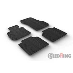 Tapis en caoutchouc pour BMW Série 2 F46 Gran Tourer 2015 profil en T 4 pièces  clips de fixation