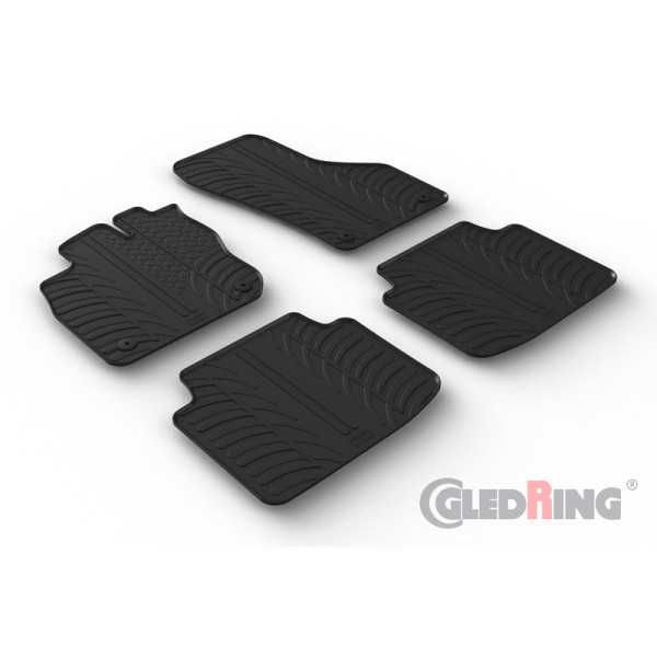 Set tapis de caoutchouc sur mesure pour Skoda SuperB IV NZ5 Kombi 2024 T profil 4pièces + clips de montage