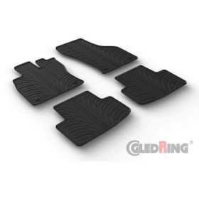 Tapis en caoutchouc pour Skoda Octavia IV SedanKombi 2020 profil en T 4 pièces  clips de montage