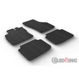 Tapis en caoutchouc pour Skoda SuperB 42015 profil en T 4 pièces  clips de montage