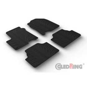 Tapis en caoutchouc pour Hyundai Kona EV 42018 profil en T 4 pièces  clips de montage