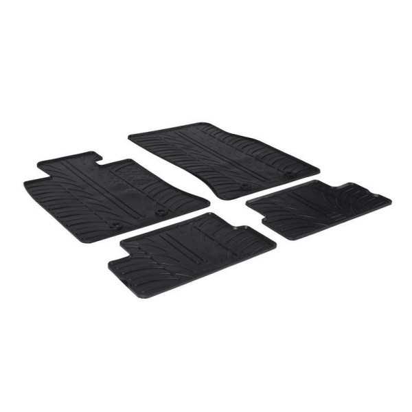 Tapis en caoutchouc pour BMW New Mini OneCooperSD R56 20062014 profil en T 4 pièces  clips de montage