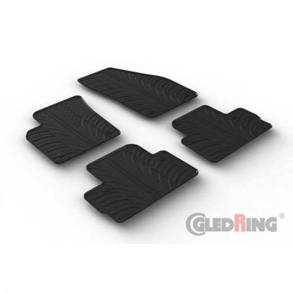 Set tapis de caoutchouc sur mesure pour Volvo C30 20062013 T profil 4pièces + clips de montage
