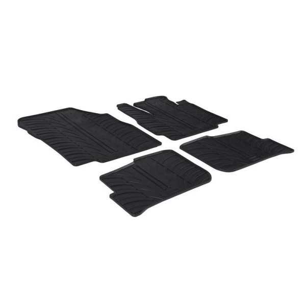 Tapis en caoutchouc pour Mitsubishi Space Star 2014 profil en T 4 pièces  clips de montage