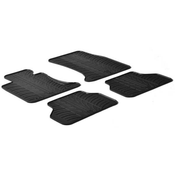 Tapis en caoutchouc pour BMW Série 5 E60E61 20042010 profil en T 4 pièces  clips de fixation