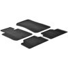 Tapis en caoutchouc pour BMW Série 1 E81E87 35 portes 20042011 profil en T 4 pièces  clips de fixation