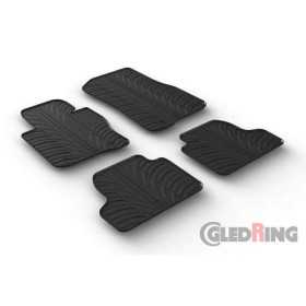 Tapis en caoutchouc pour BMW série 4 F32 automatique 2013 profil en T 4 pièces  clips de fixation