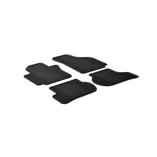 Tapis en caoutchouc pour Seat Altea y compris XL 2004 profil en T 4 pièces  clips de montage