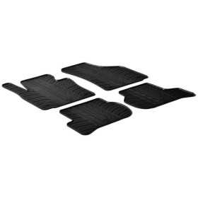 Tapis en caoutchouc adaptés pour Seat Leon  cupra 1P 20052013 profil en T 4 pièces  clips de fixation