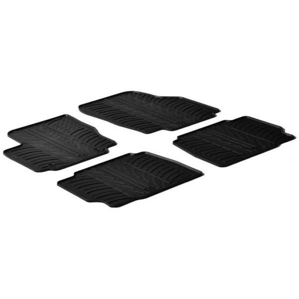 Tapis en caoutchouc pour Ford Mondeo 5 portes 20072011 profil T 4 pièces  clips de fixation