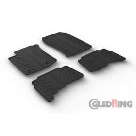 Tapis en caoutchouc pour Toyota Landcruiser Automatic 2013 profil en T 4 pièces  clips de montage