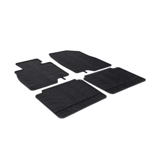 Tapis en caoutchouc pour Mazda 6 2012 profil T 4 pièces  clips de montage