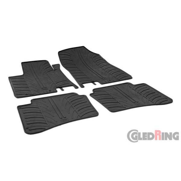Tapis en caoutchouc pour Hyundai i20 II 20142020 profil en T 4 pièces