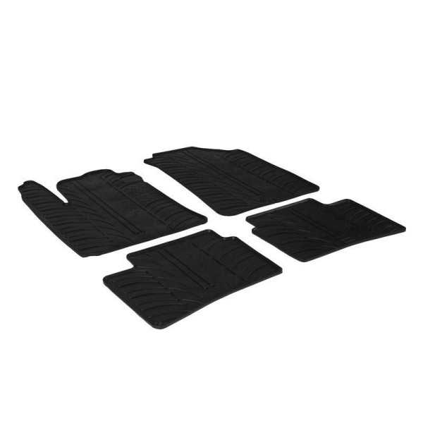 Tapis en caoutchouc adaptés pour Hyundai i10 20142020 profil en T 4 pièces  clips de montage