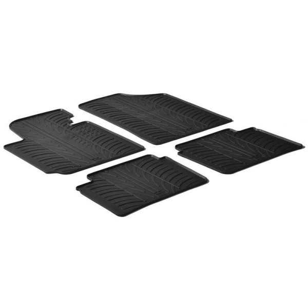 Tapis en caoutchouc pour Hyundai Veloster 2011 profil en T 4 pièces