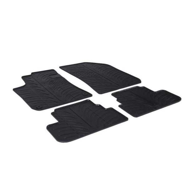 Tapis caoutchouc adaptable à Peugeot 308 5 portes 2013 profil FL 4 pièces  clips de fixation
