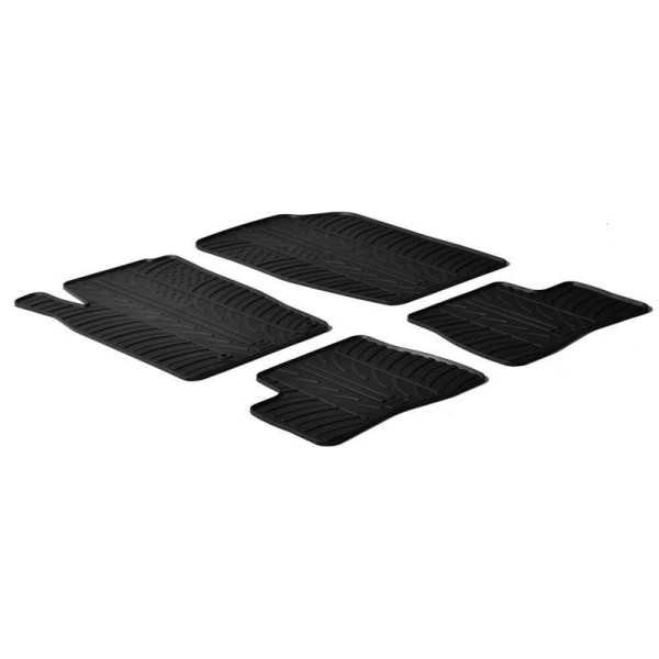 Tapis en caoutchouc pour Peugeot 206 35 portesSW206 1998 profil T 4 pièces