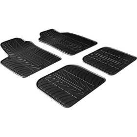 Tapis en caoutchouc pour Fiat Panda 20032011 profil en T 4 pièces