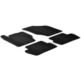 Tapis en caoutchouc adaptables pour Citroen C4 5 portes 20102018 profil T 4 pièces  clips de fixation