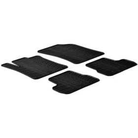 Tapis en caoutchouc pour Citroen C3 2010102016 profil en T 4 pièces  clips de fixation