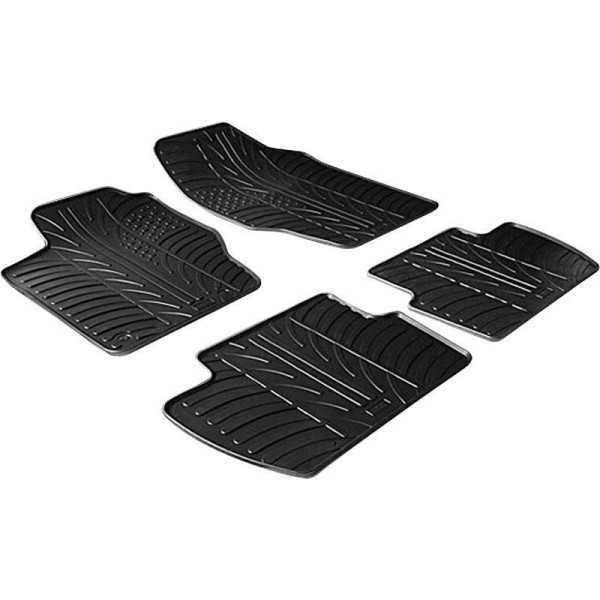 Tapis en caoutchouc pour Citroen C4 20052010 profil en T 4 pièces
