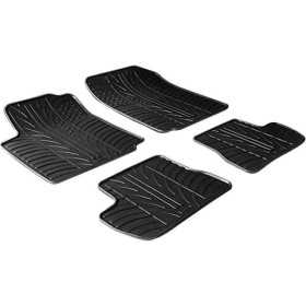 Tapis en caoutchouc pour Citroen C2 2003 profil en T 4 pièces