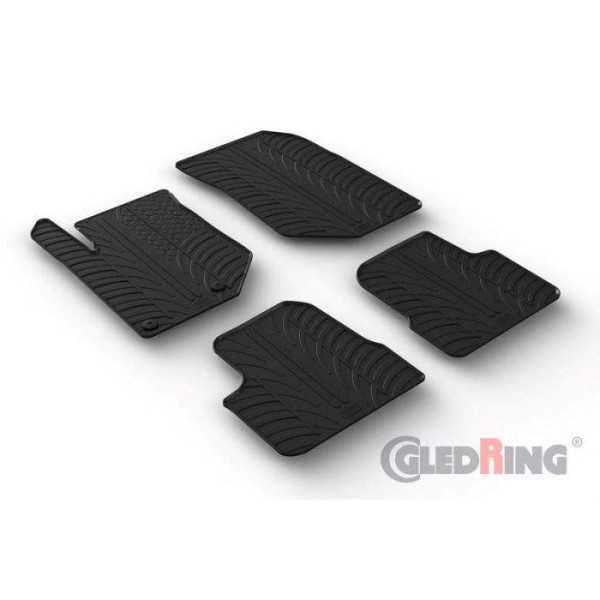 Tapis en caoutchouc pour Peugeot 208 II 2019  2008 II 2020  Opel Corsa F 2019  Mokka 2020 hors électrique profil en T 4 p