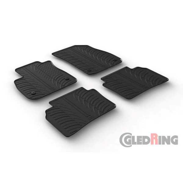 Tapis en caoutchouc pour Opel Insignia Grand Sport  Sportstourer 2017 profil en T 4 pièces  clips de montage