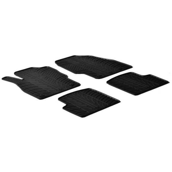 Tapis en caoutchouc pour Opel Corsa D 20062014 profil en T 4 pièces  clips de montage