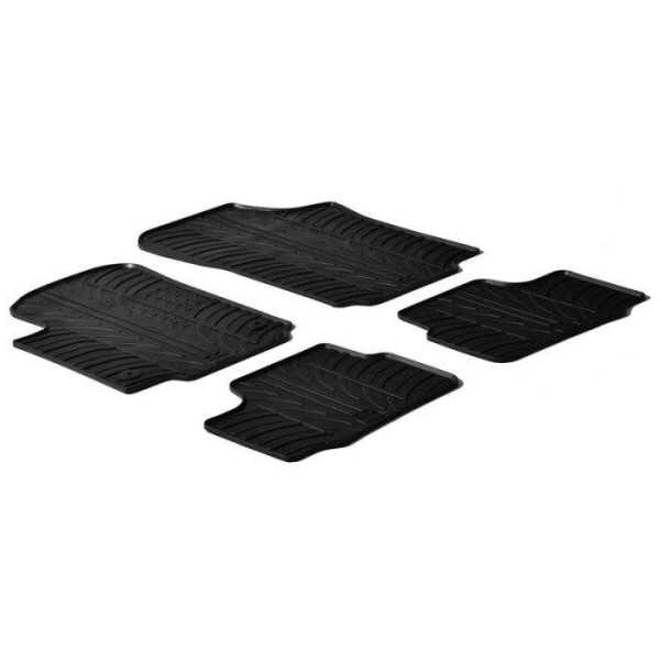 Tapis en caoutchouc pour Volkswagen Up  Skoda Citigo  Seat Mii 2012 hors électrique profil en T 4 pièces  clips de fixation