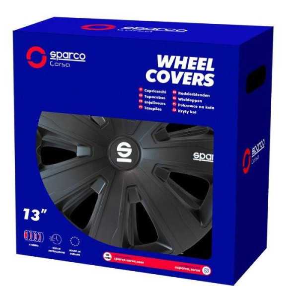 Jeu d'enjoliveurs Sparco Palermo 15 Pouces noir | Sparco | Enjolive...