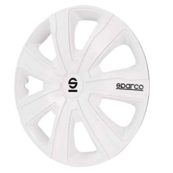 Jeu d'enjoliveurs Sparco Palermo 15 pouces blanc | Sparco | Enjoliv...