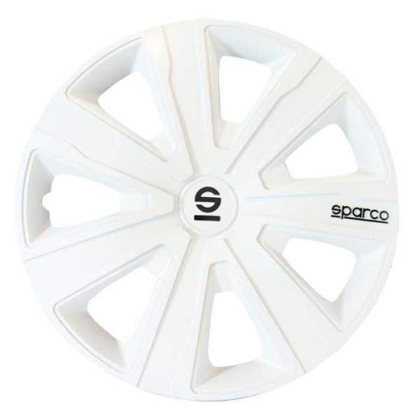 Jeu d'enjoliveurs Sparco Palermo 14 pouces blanc