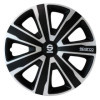 Jeu d'enjoliveurs Sparco Palermo 15 Pouces argentnoir