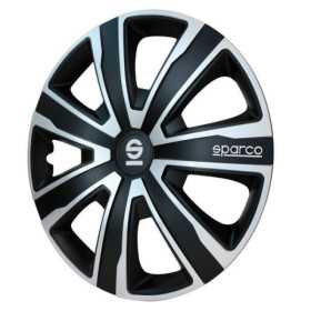 Jeu d'enjoliveurs Sparco Palermo 15 Pouces argentnoir | Sparco | En...