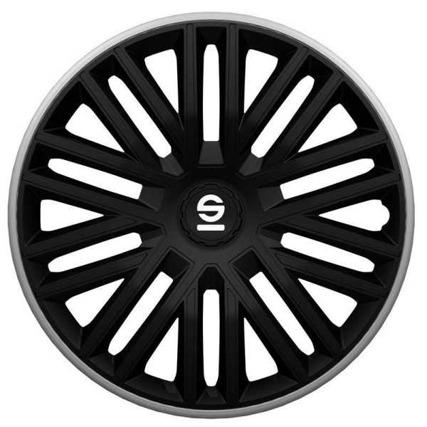 Jeu denjoliveurs Sparco 4 pièces Bergamo 15 pouces noirgris