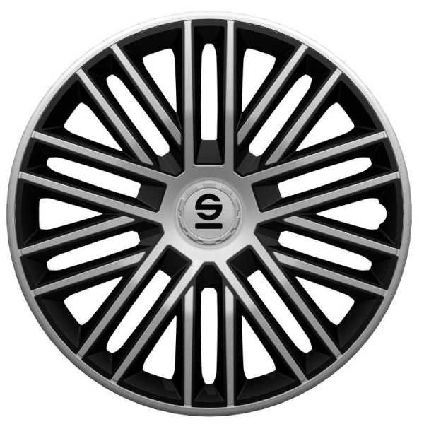 Ensemble denjoliveurs Sparco 4 pièces Bergamo 15 pouces ArgentNoir