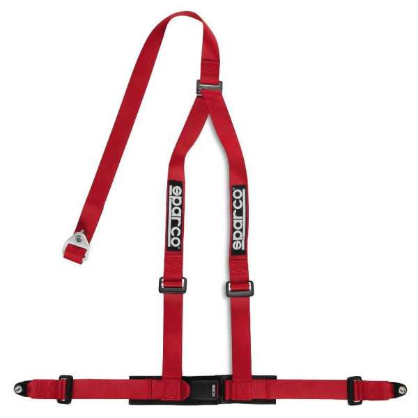 Ceinture de sport à 3 points Sparco Rouge avec fixation à vis marqu...
