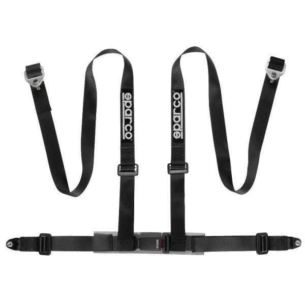 Ceinture de sport Sparco à 4 points  Noir  avec protecteur pelvien et support à vis EMark