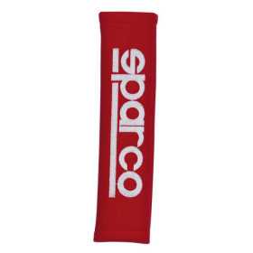Ensemble de housses de ceinture de sécurité Sparco  Logo brodé  Rouge