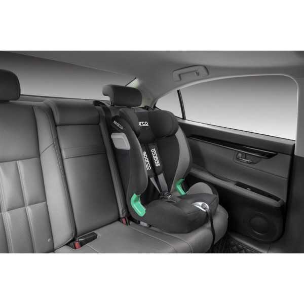 Sparco Siège enfant SK5000I Isofix NoirGris iSize 76150cm ECER12903...